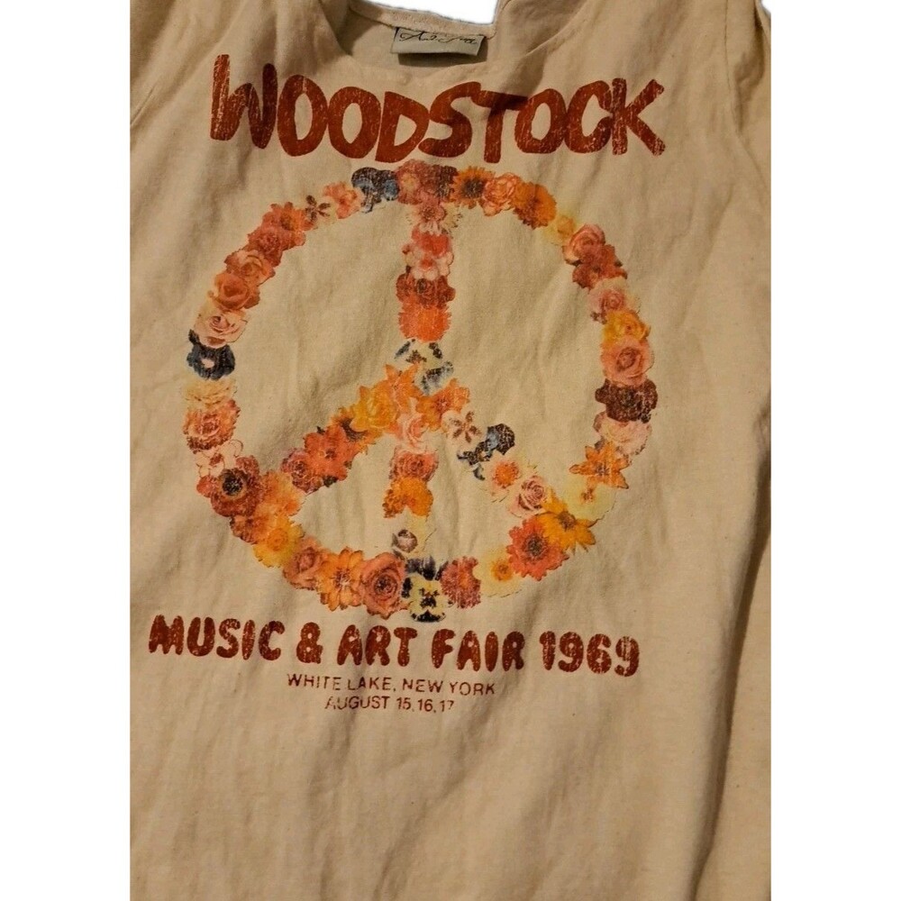 Arbor & Finn Boutique Handmade Woodstock Top Girl's 12 Art Music Festival Fringe - Picture 2 of 7